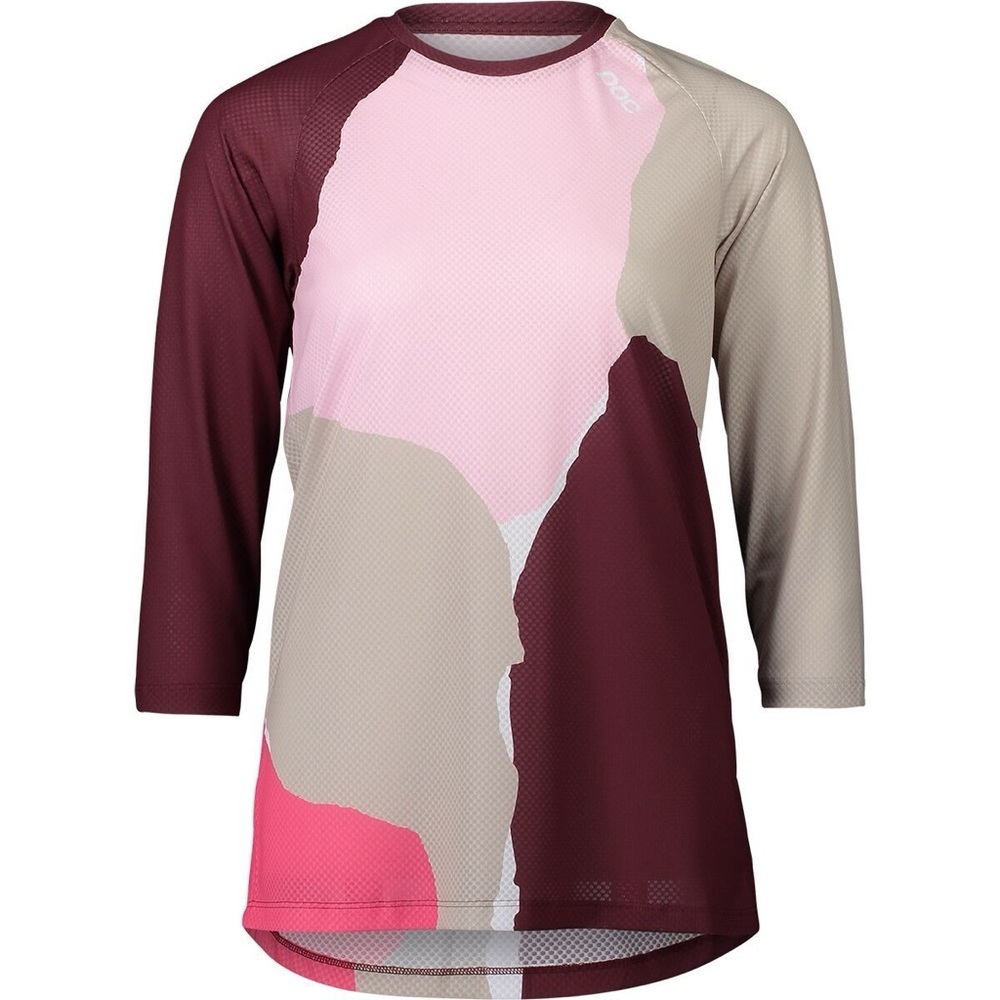 🆕 POC Women Long Sleeve Mountain Bike Jersey in Splashes Multi Propylene Red